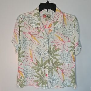 Vintage Hilo Hattie The Hawaiian Original Floral Button-Up Blouse Size S